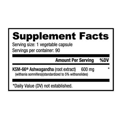 NutraBio Ashwagandha KSM-66 - 60 Capsules