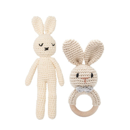 Hand Crocheted Animal Rattle Set