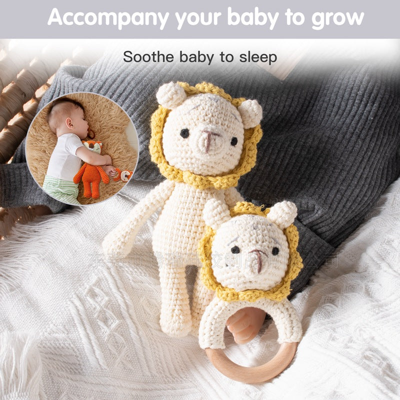 Hand Crocheted Animal Rattle Set