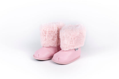 Pink Velvet Barefoot Ankle Boot Topper | Ozznek Removable Sole Shoes