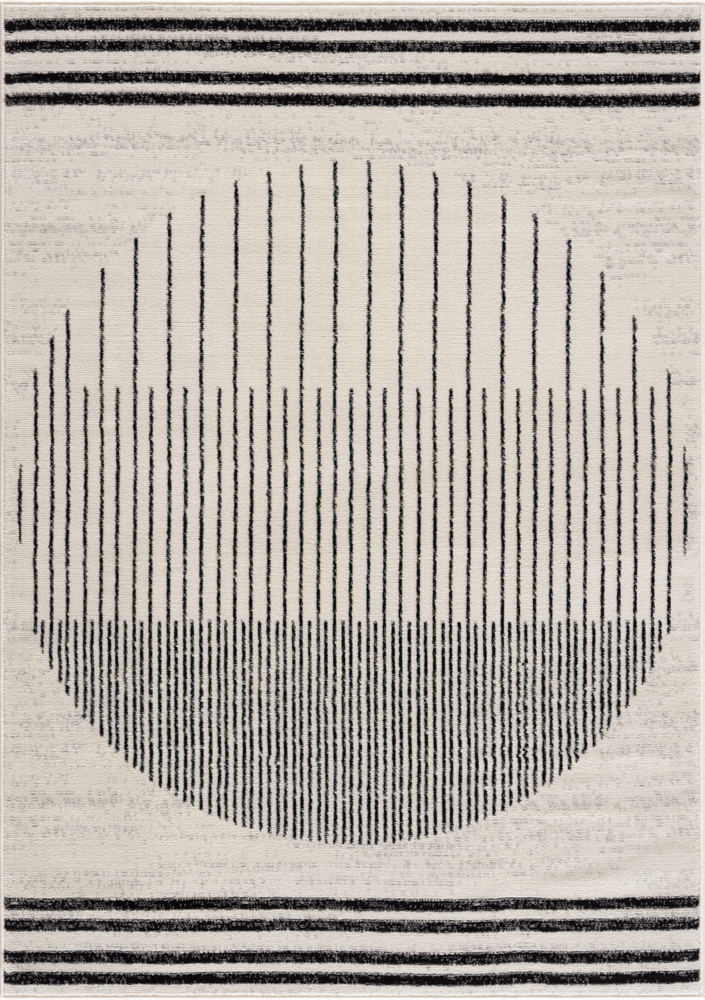 Angus Black&White Geometric Area Rug