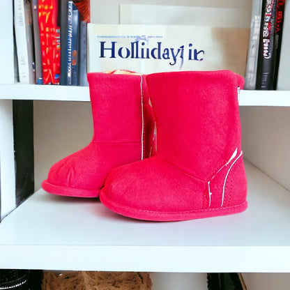Red Ankle Boot Topper | Ozznek Removable Sole Shoes | Barefoot Kids Boot