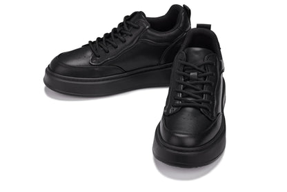 CALTO - Q430 - 2.6 Inches Taller Lightweight (Black/Black Sole) - Chunky Sole Sneakers