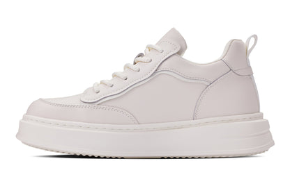 CALTO - Q431 - 2.6 Inches Taller Lightweight (Cream/White Sole) - Chunky Sole Sneakers