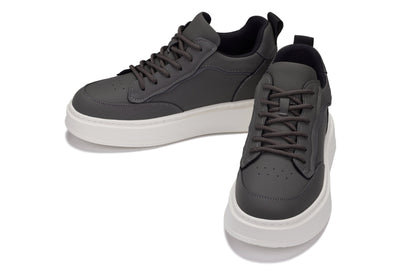 CALTO - Q432 - 2.6 Inches Taller Lightweight (Grey/White Sole) - Chunky Sole Sneakers