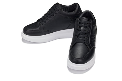 CALTO - Q510 - 2.6 Inches Taller Lightweight (Black/White Sole) - Chunky Sole Sneakers