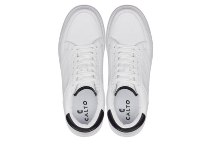 CALTO - Q511 - 2.6 Inches Taller Lightweight (White/White Sole) - Chunky Sole Sneakers