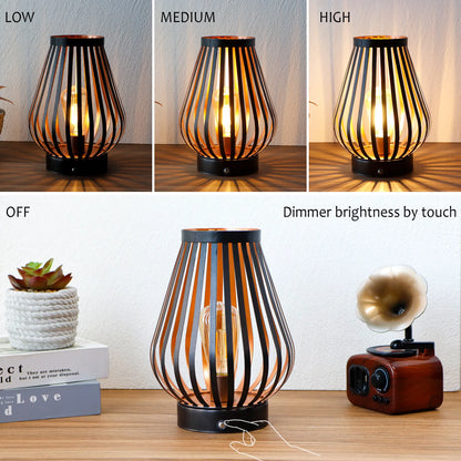 8.5''H Rechargeable Battery Powered Lamp with LED Edison Style Bulb