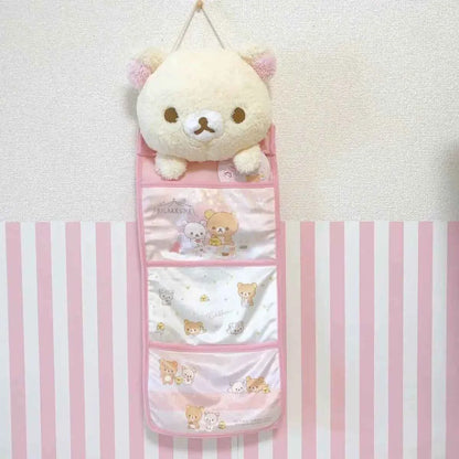 Kawaii Rilakkuma Wall Hanging Storage Bag Cartoon Bear Door