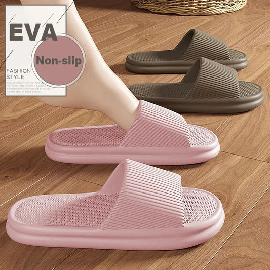 Pantuflas de verano para mujeres y hombres, suaves, ligeras, para el hogar, sandalias de nube, chanclas planas, zapatos de playa para hombre, chanclas de hombre