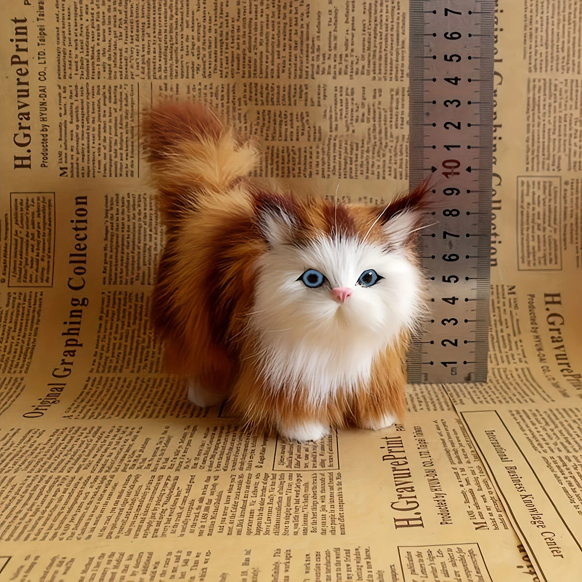 Soft Simulation Cat Plush Toys Stuffed Kitten Model Fake Cats Realist Animals for Birthday Valentine's Day Gift