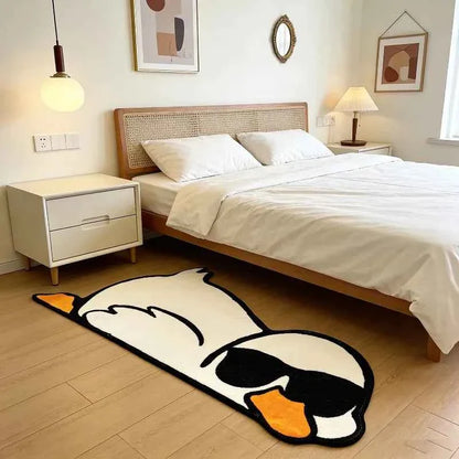 Cartoon Duck Rug Set Sunglasses Children's Room Non-Slip
