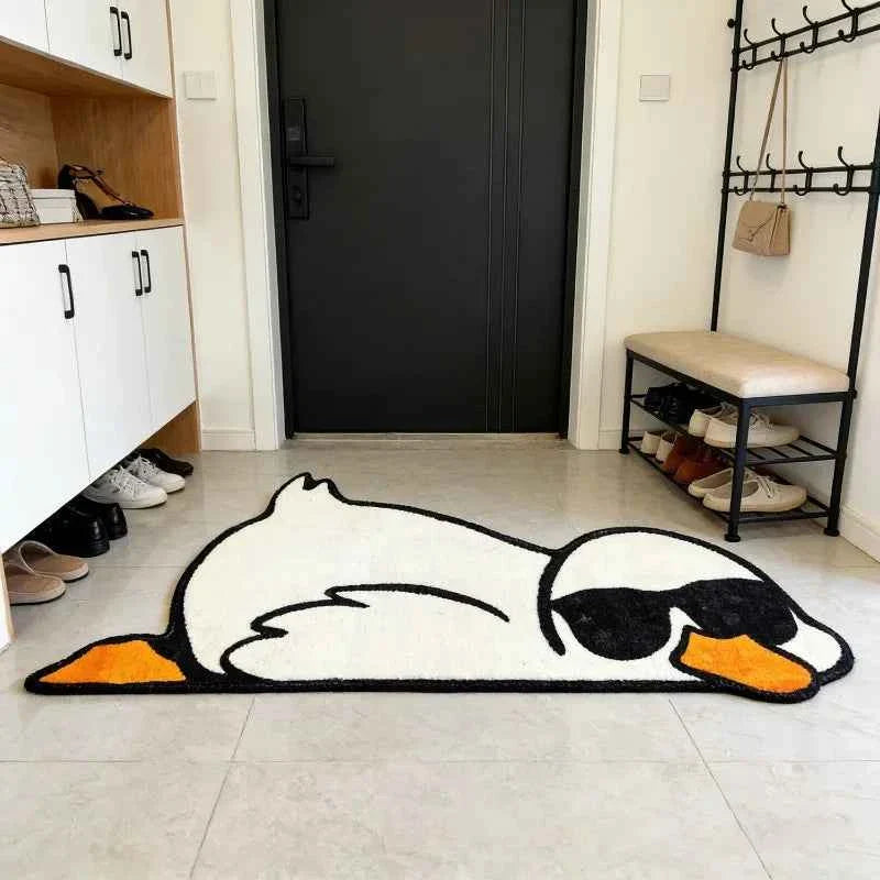 Cartoon Duck Rug Set Sunglasses Children's Room Non-Slip