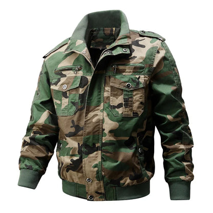 New Workwear Pilot Spring Autumn Coats Men's Jackets Military Tactical Multi Pocket Tops Men's Clothing