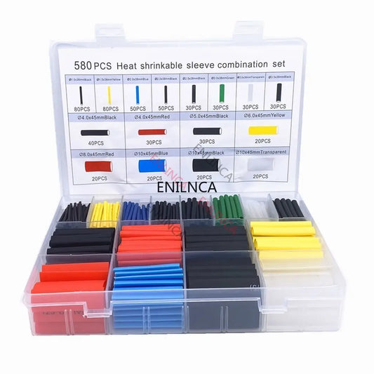 127-750 pièces gaine thermorétractable tube thermorésistant kit de gaines thermorétractables manchon d'isolation de câble de fil de connexion électrique