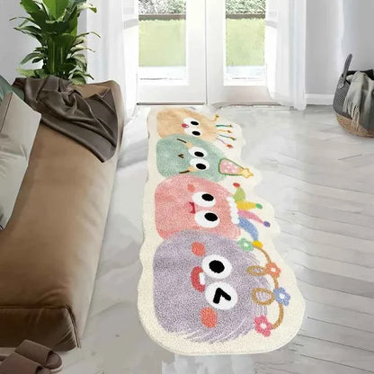 Cute Cartoon Carpet Long Carpet Rug Live Room Bedroom Mat
