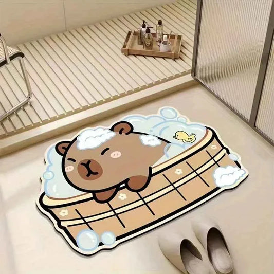 Cute Cartoon Bear Carpet Kitchen Rug Doormat Welcome Mat