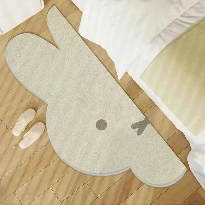 Cute Bunny Girls Heartfelt Bedside Rug Soft Toy Bedroom