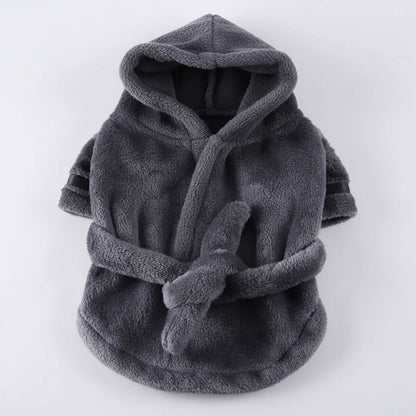 Hooded Pet Dog Bathrobe – Super Absorbent Drying Towel Pajamas