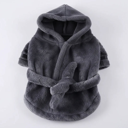 Hooded Pet Dog Bathrobe – Super Absorbent Drying Towel Pajamas