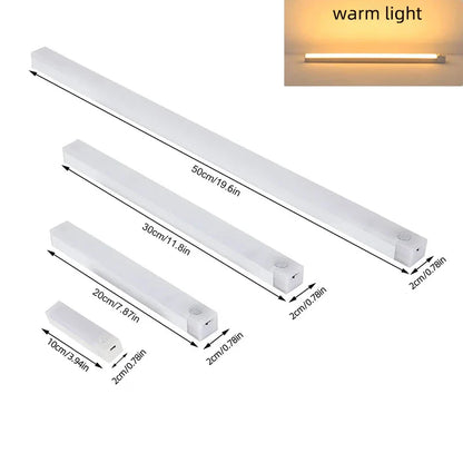 Motion Sensor Lamp Night Light Wireless LED USB Type C Rechargeable Lamp for Kitchen Cabinet Bedroom Wardrobe Staircase Lighting