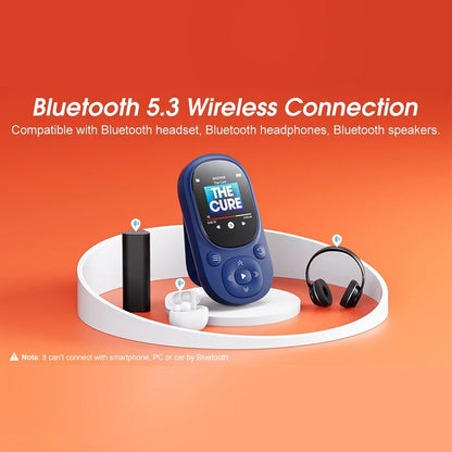32GB Clip mp3 music player with BT 5.0,Lossless sound Sports MP3 player support FM radio voice recording and up to 128GB TF card