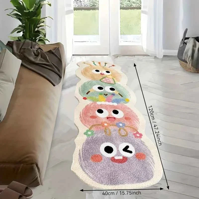 Cute Cartoon Carpet Long Carpet Rug Live Room Bedroom Mat