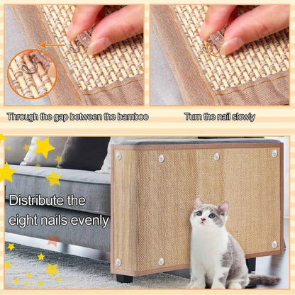 Cat Scratcher Sofa Protector Mat – Durable Couch Scratch Guard for Furniture Protection