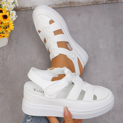 Women Sandals New Summer Wedges Heels Platform Sandals Women Hollow Out Gladiator Sandals Breathable Thick Sole Shoes for Women