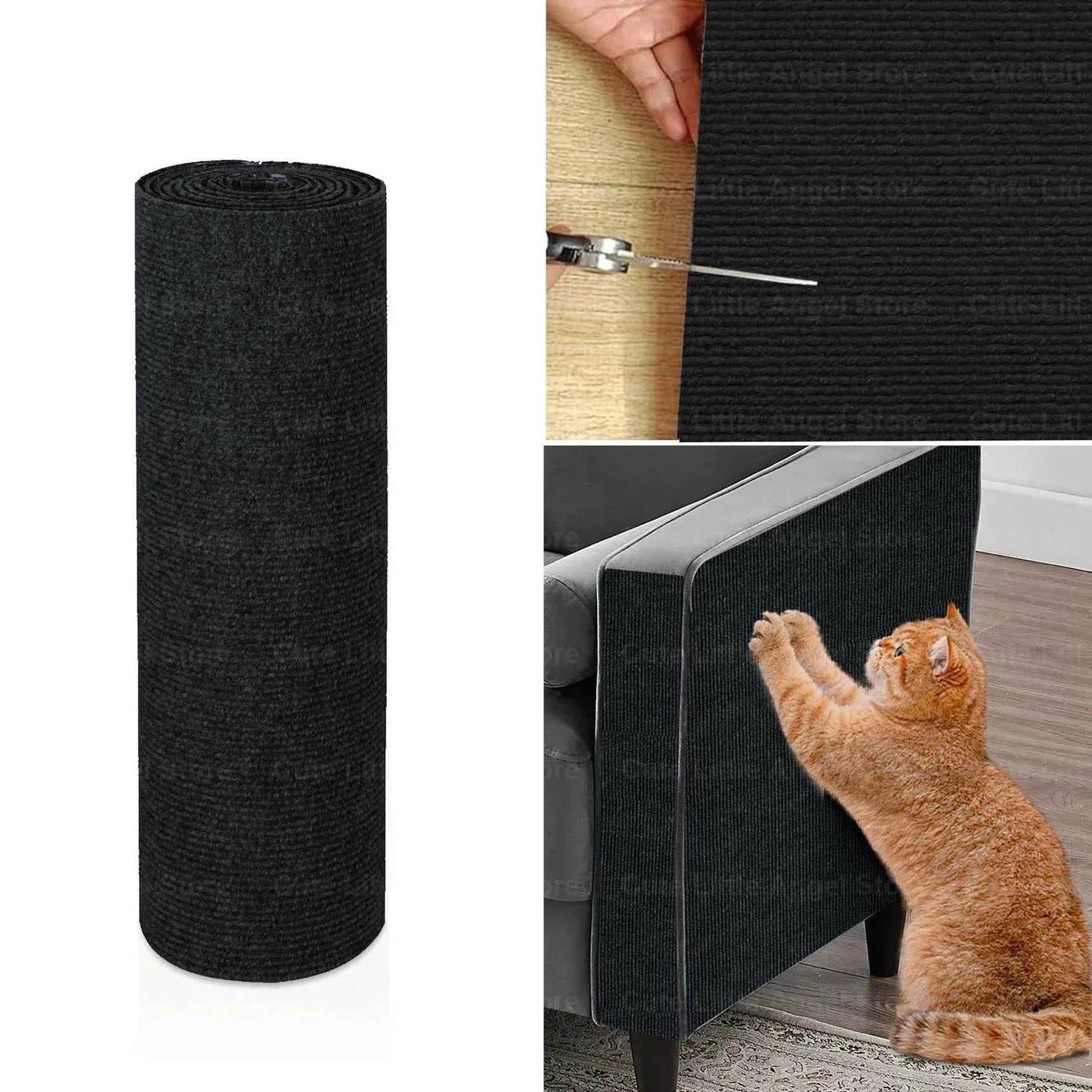 Cat Scratcher Sofa Protector 40x300cm – Self-Adhesive Trimmable Scratch Mat for Furniture Protection