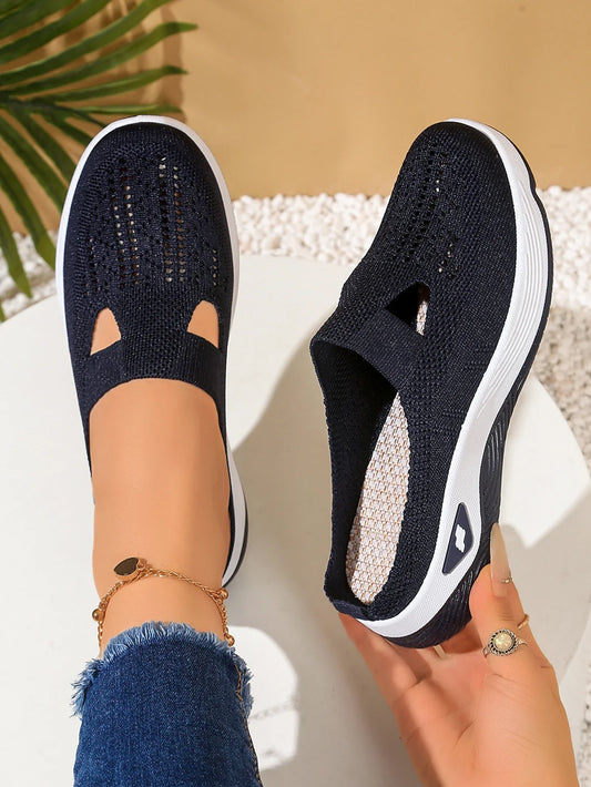 Zapatillas de Casa Interiores para Mujer, Transpirables con Diseño de Ventilación, Calzado Casual de Verano sin Cordones, Sandalias Diarias sin Cordones para el Hogar