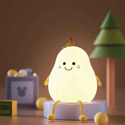 Kawaii Animal Silicone Night Light - Rechargable Fox/Duck/Frog Touch Sensor Lamp