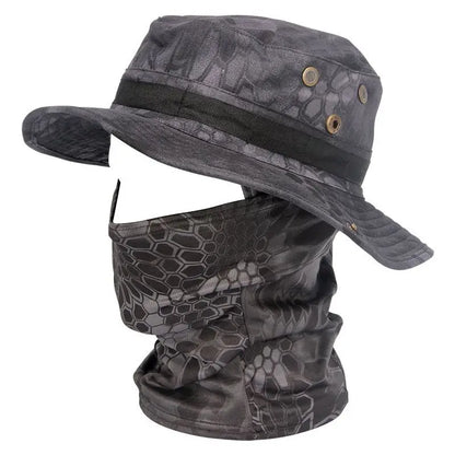Outdoor UV Protection Boonie Hat with Face Neck Cover