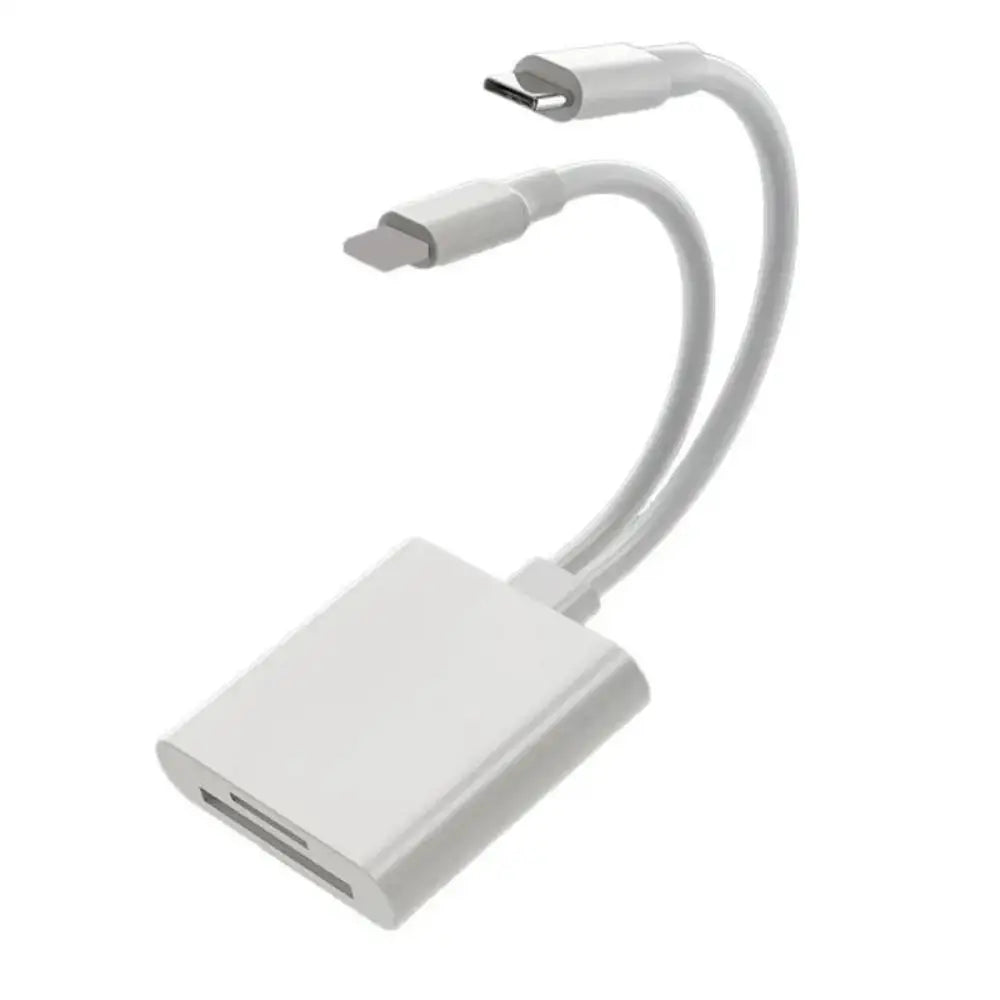 Lightning Type 2 In 1 OTG Card Reader to SD TF Memory Card Adapter For PC Laptop iPhone Multi Smart Cardreader No APP Requires
