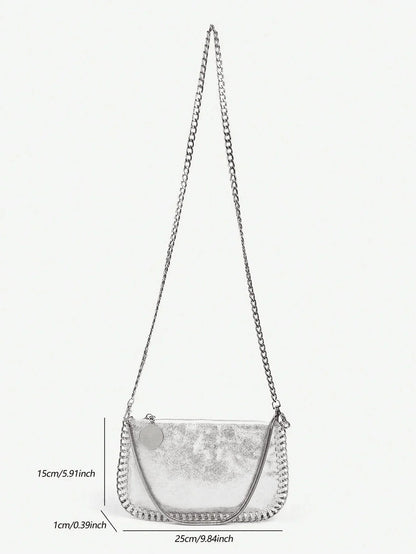 Women's handbags, vegan chain shoulder bag, chain bag, soft bag new chain shoulder bag