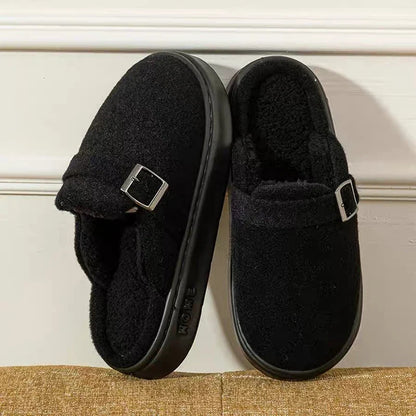 Luxury Plush Platform Slippers for Warm Indoor Comfort