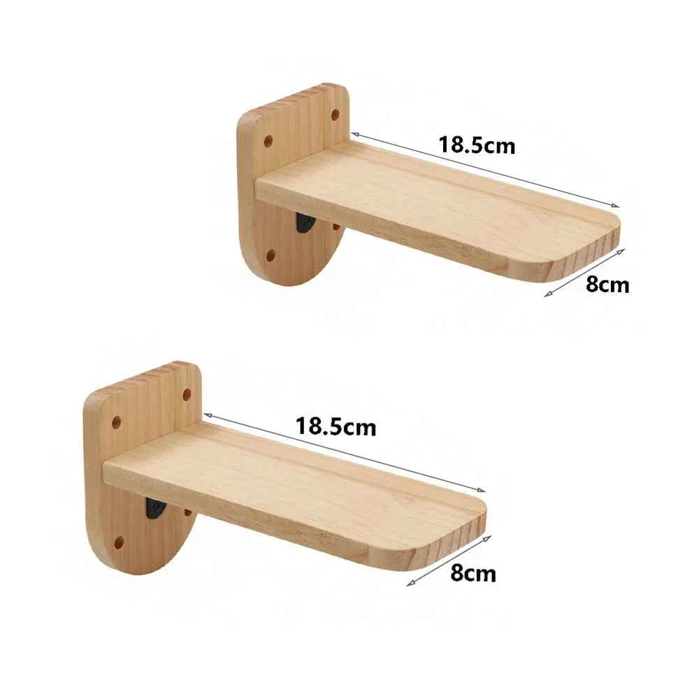 Wall-Mounted Cat Climbing Rope – Solid Wood Pedals & Sisal Scratch Training Toy for Indoor Cats