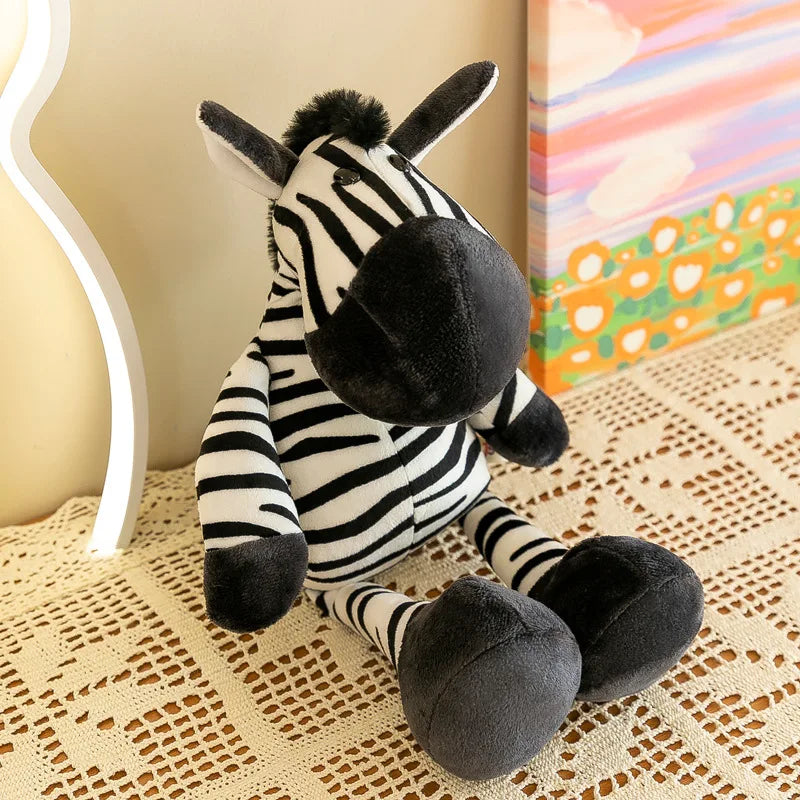 Stuffed Plush Animals Toys Soft Dolls Jungle Lion Elephant Tiger Dog Fox Monkey Deer Children Gift Kawaii Baby Kids Hobbie Toys