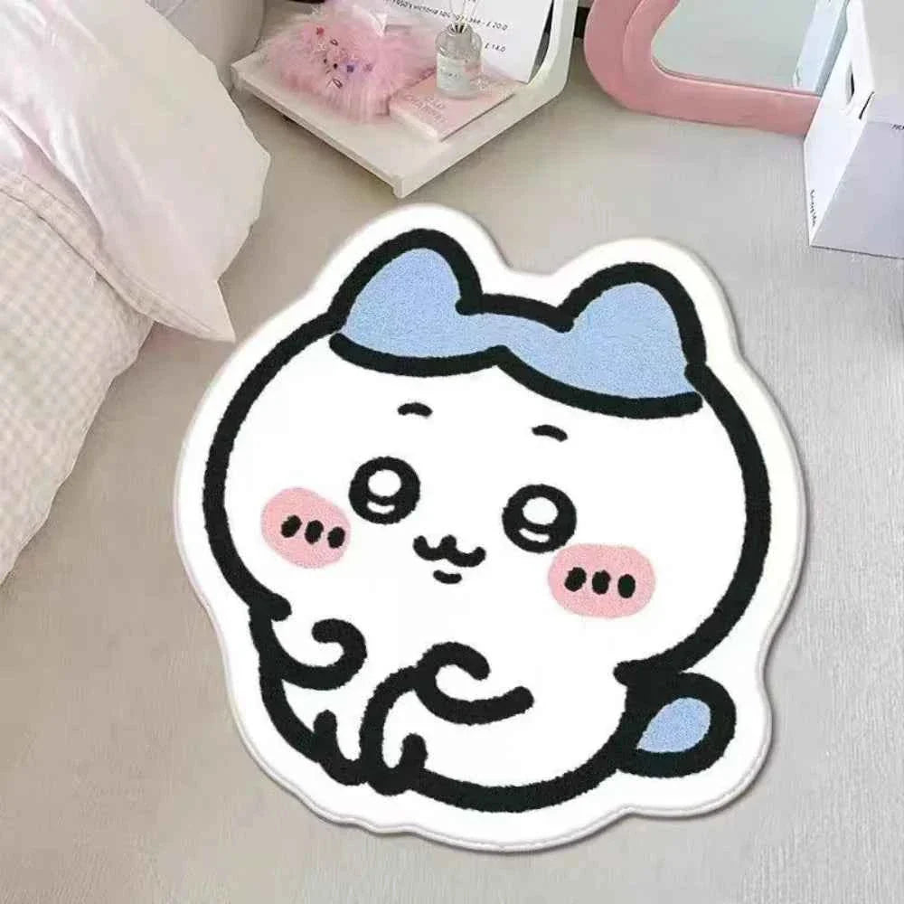 Chiikawa Hachiware Usagi Plush Area Rug - Non-Slip