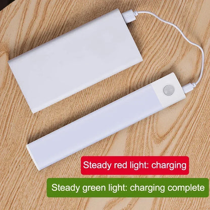10-60cm Led Night Light Motion Sensor Under Cabinet Lights Thin Rechargeable Wireless Lamp for Kitchen Cabinet Bedroom Lighting