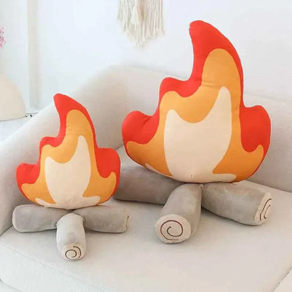 Creative Simulation Bonfire Plush Toy (11.8/17.7 in) - Soft Stuffed Fire Cushion Gift