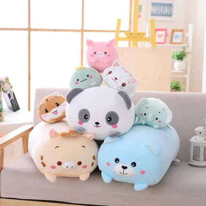 Soft Animal Corner Bio Plush Pillow (11.8-35.4 in) - Cute Dog/Cat/Unicorn Cushion Gift