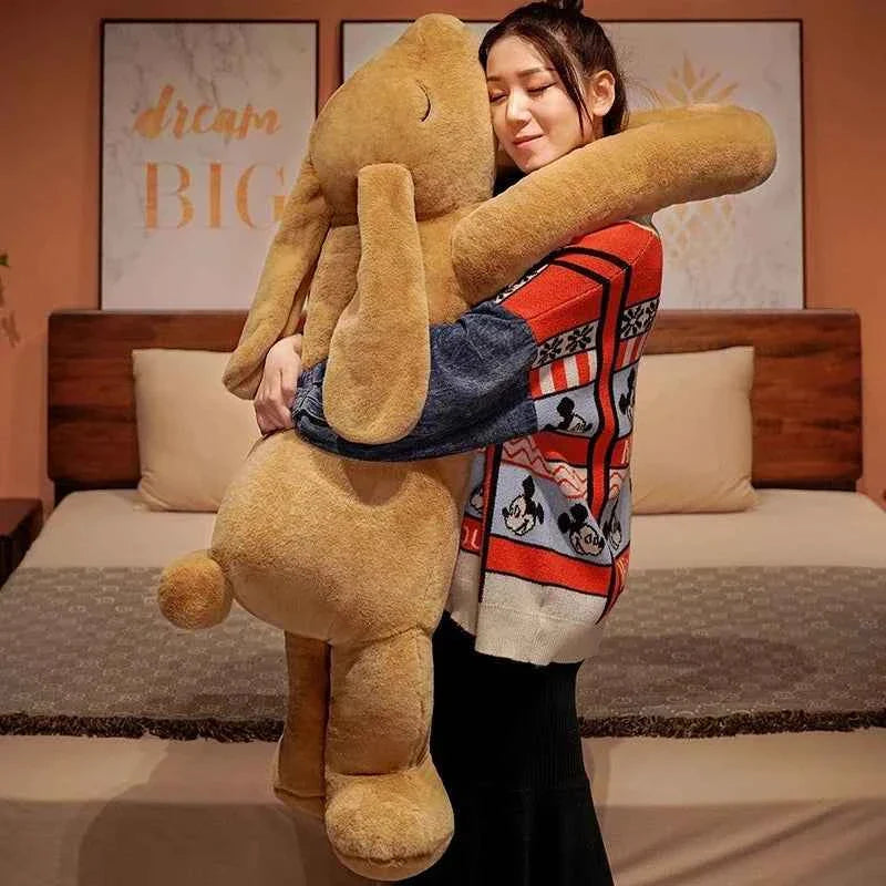 Giant Huggable Long Ears Bunny Plush Toy (35.4/47.2 in) - Soft Rabbit Stuffed Pillow Gift