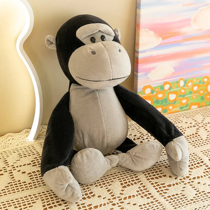 Stuffed Plush Animals Toys Soft Dolls Jungle Lion Elephant Tiger Dog Fox Monkey Deer Children Gift Kawaii Baby Kids Hobbie Toys