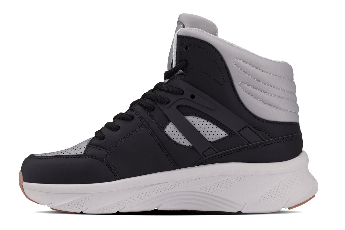 CALTO - S23412 - 3.2 Inches Taller (Black/Grey Sole) - High-Top Height-Boosting Sneaker