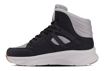 CALTO - S23412 - 3.2 Inches Taller (Black/Grey Sole) - High-Top Height-Boosting Sneaker
