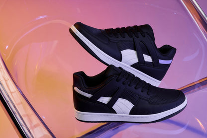 CALTO - S2530 - 2.2 Inches Taller (Black/White) - Contemporary Casual Sneaker