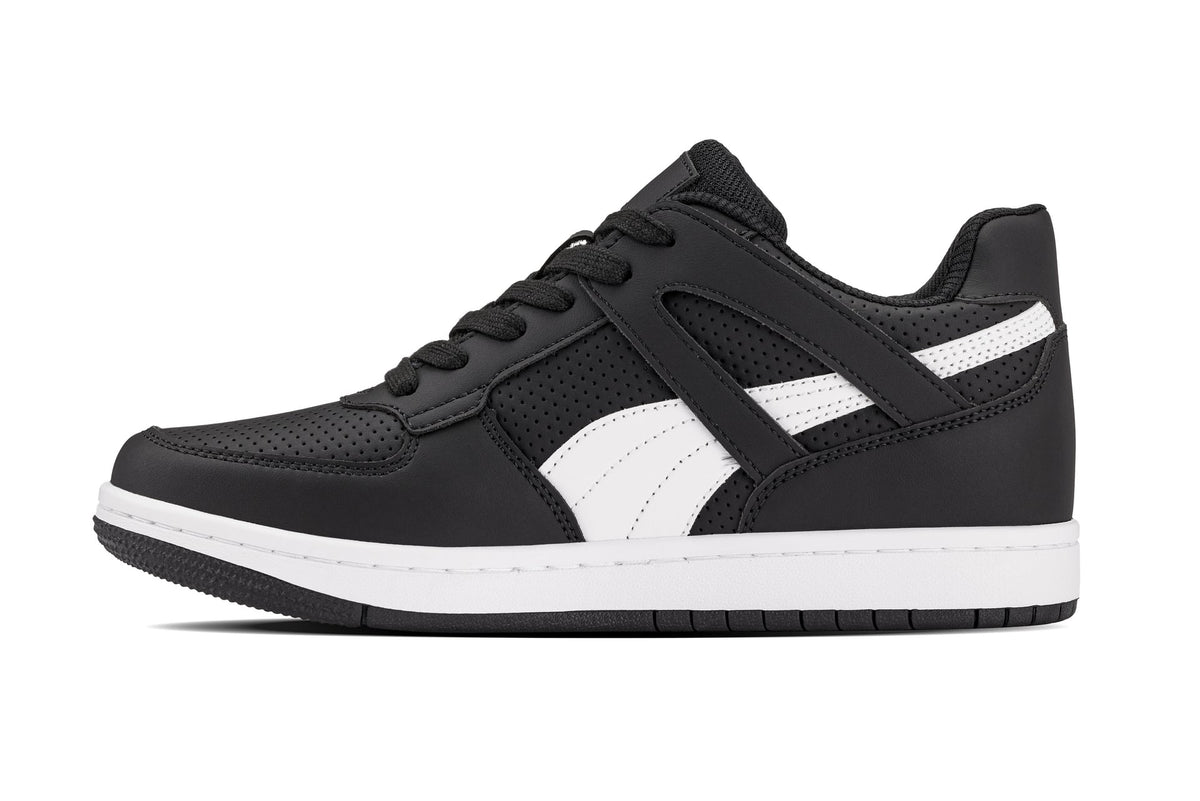 CALTO - S2530 - 2.2 Inches Taller (Black/White) - Contemporary Casual Sneaker
