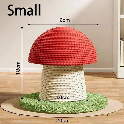Cute Mushroom Cat Scratching Board – Sisal Claw Grinder Toy for Kittens & Furniture Protection