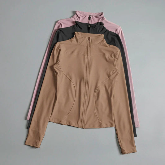 Chaqueta de yoga de manga larga para mujer para un rendimiento óptimo